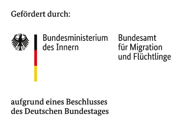 Gefördert durch das Bundesministerium des Innern und das Bundesamt für Migration und Flüchtlinge aufgrund eines Beschlusses des Deutschen Bundestages