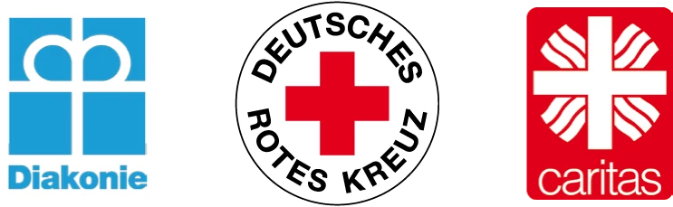 Diakonie, Deutsches Rotes Kreuz und Caritas